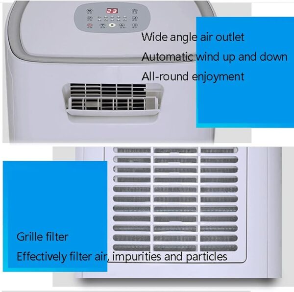 ZAJ Cool down Portable Air Conditioner 3000BTU,6 in 1 Portable Air Conditioner for Rooms up to 108 Sq.ft,White Portable (Color : White) - Image 6