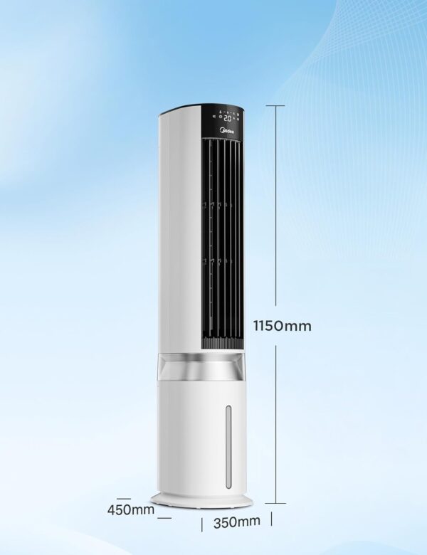 Midea 7L 3-in-1 Air Cooler, Ultra-Quiet Operation, Sensicool Energy Saving, 6 Speeds & 5 Modes, 12H Timer, Detachable and Washable Filter, LED Display & Remote Control, AC Powered for Home & Office - Image 10