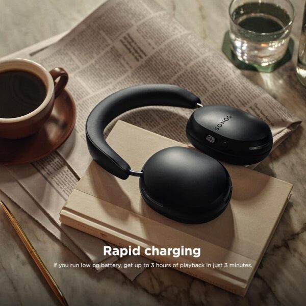 Sonos Ace - Noise Cancelling Wireless Bluetooth Headphones - Up to 30 hours battery life - Spatial Audio - Dynamic Head Tracking - Black - Image 5