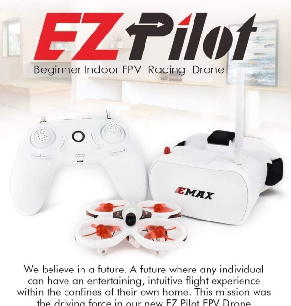 EMAX EZ Pilot Drone RTF Kit, Drone with 600TVL CMOS Camera, 25mw Video Transmission, Mini Drone with Goggles and Transmitter for Kids Adults and Beginners - Image 4