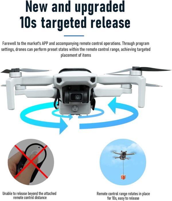 Airdrop Payload Transport Delivery Device Release Drop Device Compatible for DJI Mini2/Mini 2 SE/Mini SE Dropping System Drone Accessories for Wedding&Search&Rescue - Image 5