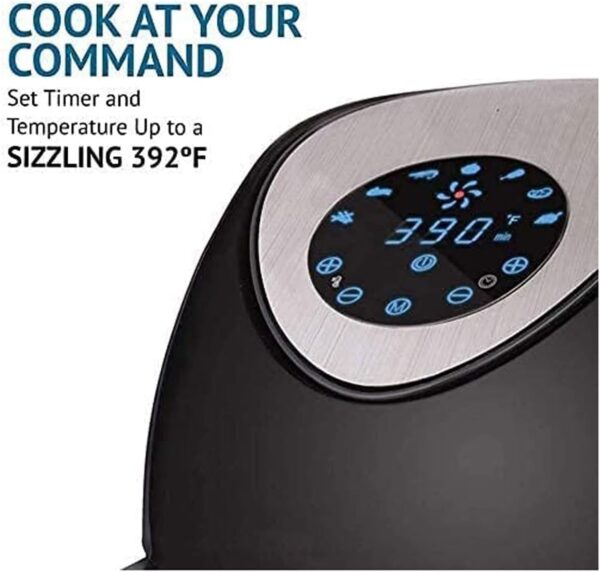 Air Fryer,LCD Digital Touch Screen 5 QT Electric Hot Oven Oilless Cooker,Temperature Control,Nonstick Detachable Basket - Image 4
