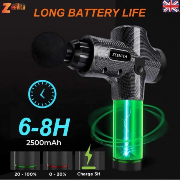 Powerful Massage Gun Deep Tissue with Case, 2025 LCD Portable Muscle Percussion Massager with 30 Speeds for Pain Relief, Handheld Massager with 6 Heads for Shoulder Back Body Neck Arm Legs Relaxation - Image 8