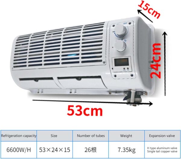MAYFABD Portable Car Hanging Air Conditioner Fan, 22525 BTU/H, Wall Mounted, Cooling Fan, Evaporator Kit, 12V, Includes Car Evaporator & Mounting Kit - Image 4