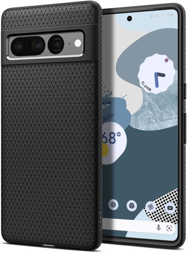 Spigen Liquid Air Case Compatible with Google Pixel 7 Pro - Matte Black - Image 2