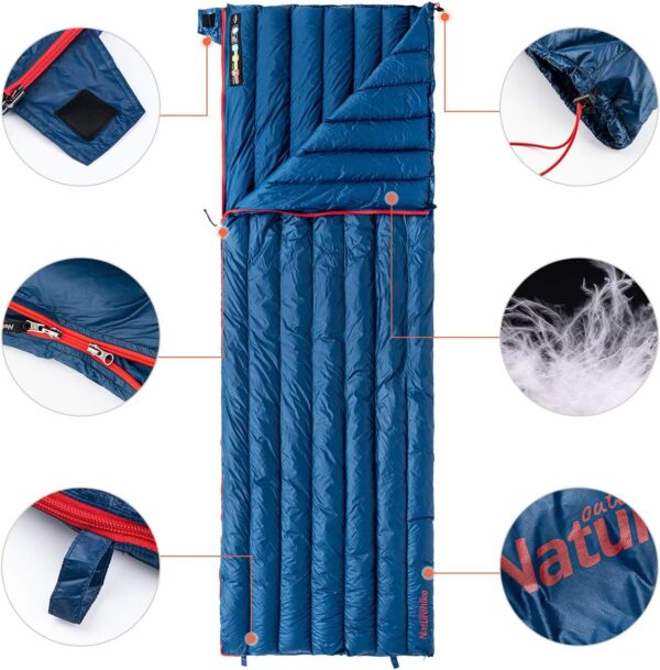 Naturehike Sleeping Bag Ultra Lightweight Envelope Sleeping Bag for 3-4 Seasons, Waterproof, for Camping, Hiking, Mountaineering - Image 8