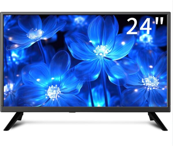 24 Inch Small TV, DVB-T/T2/ FreeView HD Digital Audio, full view Reduction Color Engine LED Backlighting,AC/DC-12V in/HDMI/VGA/USB Media Player for Camper,Bedroom - Image 2
