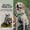 Dog Harness No Pull for Large Medium Dogs, Adjustable Reflective Harness Dog Harness Escape proof Lightweight Breathable Pet Vest Harness medium large dog for Walking Training Camo Green M - Image 4