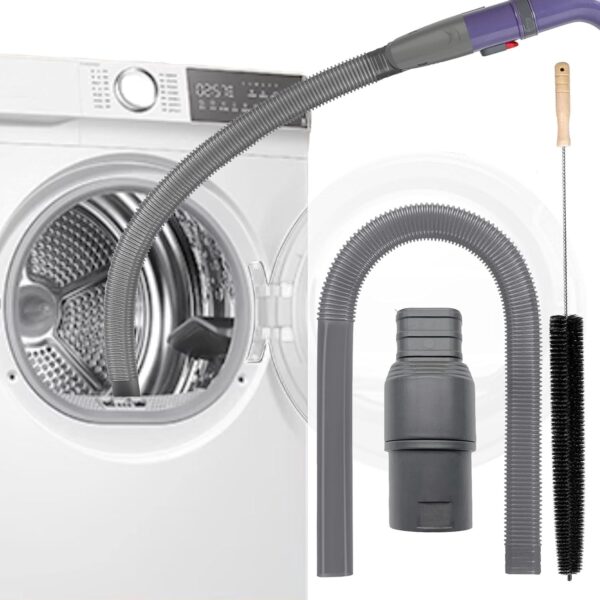 Dryer Vent Cleaner Kit Compatible with Shark Dryer Lint Vacuum Attachment for Shark NV350 NV351 NV352 NV353 NV360 NV356E NV500 NV501 NV503 Series Cordless Vacuum Cleaner Removes Deep Lint - Image 2