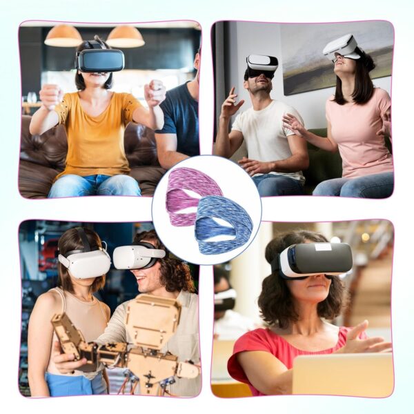 2 Pack VR Eye Mask, Adjustable Breathable VR Sweat Band Comfortable and Sweat-Resistant Eye Face Cover for Meta/Oculus Quest 2/3/3S/Pro Most VR Devices and Any Head Size - Image 8