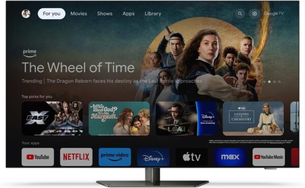 Philips Ambilight 48OLED809 4K OLED Smart TV - 48 Inch Display with P5 AI Perfect Picture Engine, Ultra HD Google TV, Dolby Vision and Atmos Sound, Works with Alexa and Google Voice Assistant - Image 8