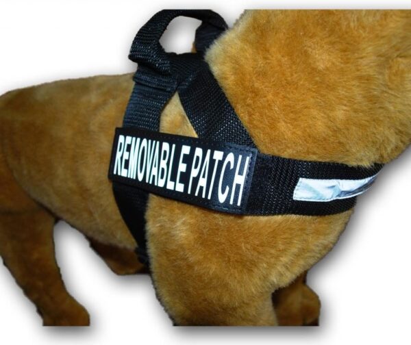 Deaf Dog Nylon Strap Service Dog Harness No Pull Guide Assistance Comes with 2 Reflective Deaf Dog Removable Patches. Please Measure Your Dog Before Ordering. - Image 3