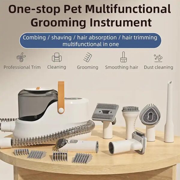 Dog Grooming Vacuum, 450W Low Noise Dog Grooming Kit with 6 Pet Hair Remover Tools And 2.5L Large Dust Cup, 11KPa Powerful Suction Ultra Quiet Safe for Cats Dogs Shedding Grooming - Image 3