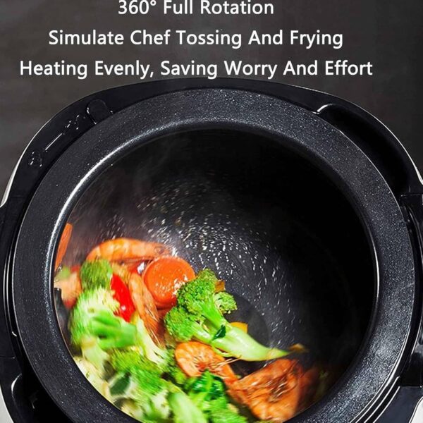 6L Intelligent Cooking Machine - Non-Stick Pan Automatic Cooker | 360° Rotating Design & 3D All-round Heating | 3 Gears Fire Adjustment | Smart Touch Screen | Perfect for Home Restaurant | - Image 7