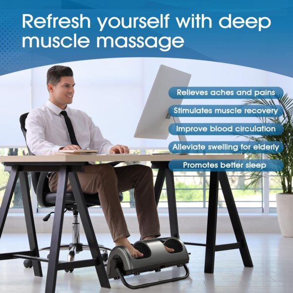 TISSCARE Shiatsu Foot Massager with Heat Foot Massager for Plantar Fasciitis, Neuropathy, Circulation and Pain Relief, Massage Feet/Leg/Calf/Ankle at Home/Office, Gift for Men and Women - Image 6
