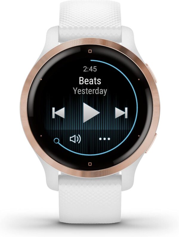 Garmin Venu 2S GPS 40mm Smartwatch, AMOLED Touchscreen, All-day Advanced Health & Fitness Features, Music Storage, Wellness Smartwatch with up to 10 days battery life, White - Image 12