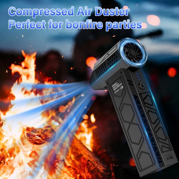 Compressed Air Duster,180000RPM Electric Air Duster,4-Gear Speed Compressed Air Cleaner for PC with LED Lighting,Air Blower Cleaner for Computer, Keyboard, Car,Outdoor BL01 - Image 5