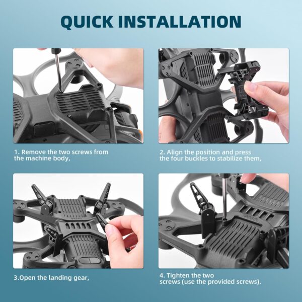 AVATA 2 Landing Gear,Foldable Extended Landing Legs for DJI AVATA 2,Height Extension Drone Protector Accessories - Image 7