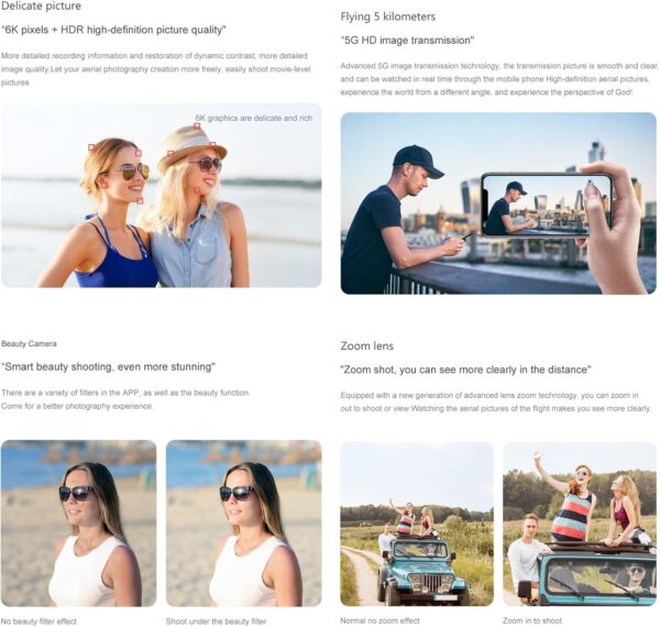 Drones with cameras are for beginners With 6k Three-axis Gimbal Camera,folding Aircraft Uav With Aerial Photography Ultra-long Battery Life Gps Positioning Brushless Motor Anti-shake,gps Qua - Image 5