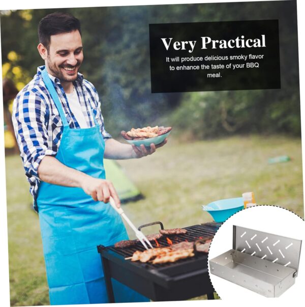 VANZACK Grill Outdoor Smoking Barbecue Accessory Barbecue Smoker Box Large Capacity Grill Smoker Box Wood Chips for Bbq - Image 9