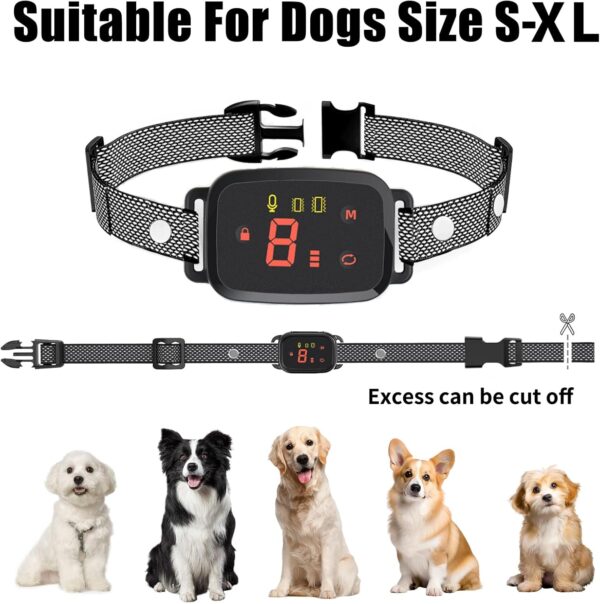 Vilntrosia Anti Barking Dog Collars, Bark collar, Vibration & Beep Modes, 8-Level Sensitivity Adjustable, Harmless Design with IP67 Waterproof of Dogs - Image 6