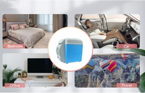 Mini Car Refrigerator for Food, Drinks, 7.5L Portable Car Fridge 12V Cooler and Warmer Small Fridge for Bedroom, Car, Office & Dorm - Image 9