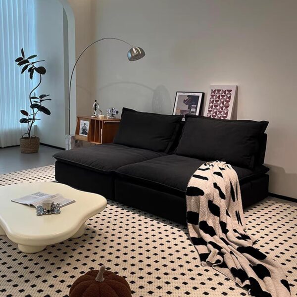 Lazy Sofa Human Dog Bed Comfy Lazy Sofa Chair,Foam &Down Filling Convertible Sleeper Sofa Bed Extra Thick and Long Floor Sofa for Living Room Bedroom Dorm Salon Offi 200cm/79inch - Image 2