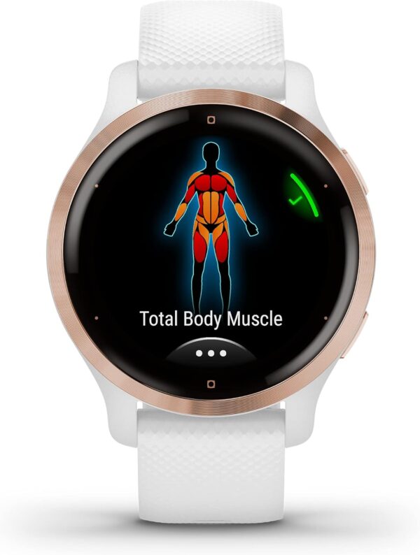 Garmin Venu 2S GPS 40mm Smartwatch, AMOLED Touchscreen, All-day Advanced Health & Fitness Features, Music Storage, Wellness Smartwatch with up to 10 days battery life, White - Image 11