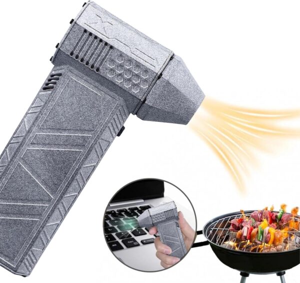 Jet Dry Mini Blower, Portable 150000 RPM Compressed Air Duster,3 Gears Powerful Turbine Cordless Electric Blower Computer Vacuum Cleaner for Car Home Computers - Image 3