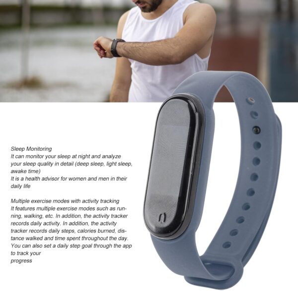 Annadue Fitness Tracker Watch, Sleep Monitoring, Multiple Exercise Modes, Smart Notification Reminder, IP67 Waterproof, Reminder for Comfort, for Men Women (Dark Blue) - Image 3