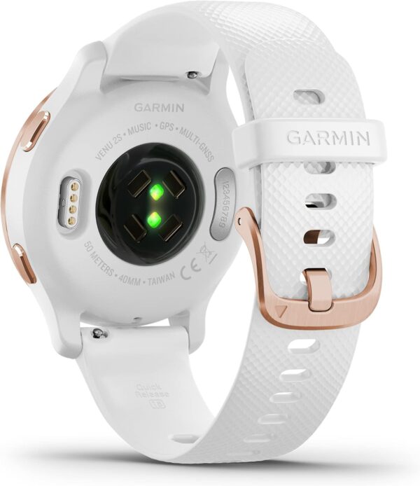 Garmin Venu 2S GPS 40mm Smartwatch, AMOLED Touchscreen, All-day Advanced Health & Fitness Features, Music Storage, Wellness Smartwatch with up to 10 days battery life, White - Image 3