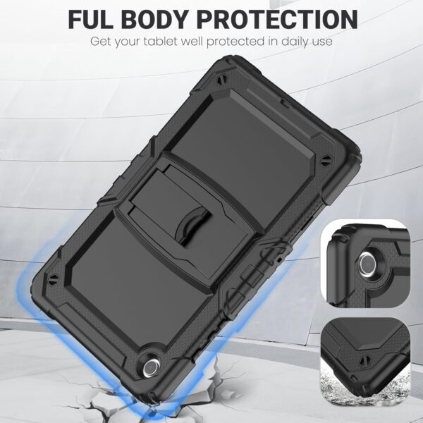 for Samsung Galaxy Tab A9 Plus / A9+ Case 11 Inch 2023 (SM-X210/X216/X218), Full-body Shockproof Cover with Screen Protector, Folding Stand for Samsung A9 Plus Tablet, Black - Image 6