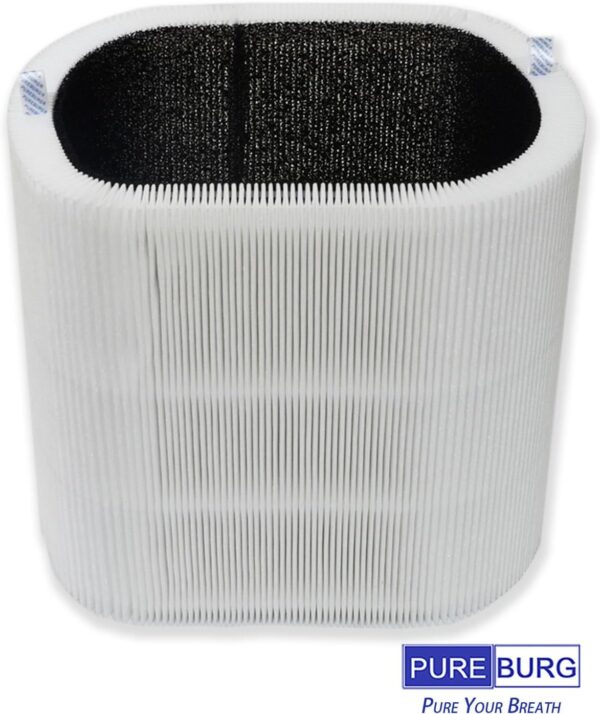 PUREBURG Replacement Filters Compatible with BLUEAIR Blue Max 3250 auto & 3250i Air Purifiers, 2-Pack H13 HEPA Activated carbon 2-IN-1 - Image 3