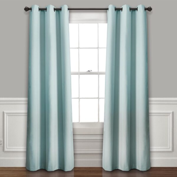 Lush Decor Absolute Blackout Blue Insulated Grommet Window Curtain Panel Pair | Room Darkening, Energy Efficient, 95 in x 38 - Image 2