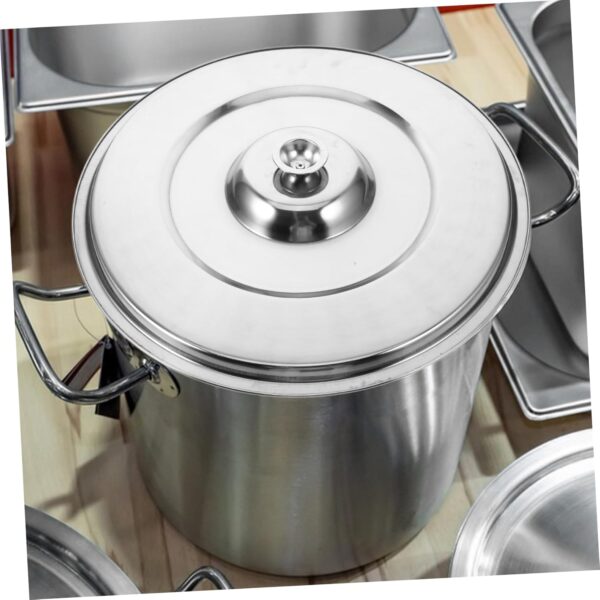 Universal Soup Pot Lid Sturdy Wear-Resistant Stainless Steel Easy to Clean Kitchen Accessory - Image 5