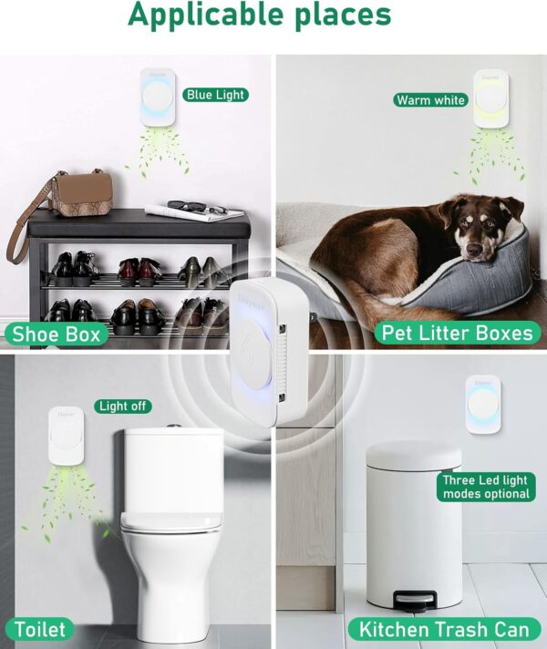 Air Purifier for Bedroom, Dayear Plug In Negative Ion Air Purifier, 3 Led Light Modes +Hidden Working Indicator, Purify Smell, Suitable for Home/Kitchen/Toilets/Living Room/Pet Room/6 Pcs - Image 4