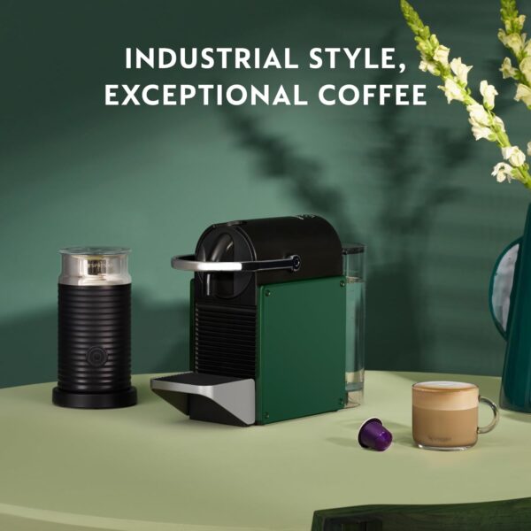 Nespresso Pixie Pod Coffee Machine, Compact Espresso Maker for Original Pods, 19-Bar High Pressure, Fast Heat-Up, Energy Saving, Auto Shut-Off, Recyclable Pods by Krups in Dark Green XN3063G0 - Image 6