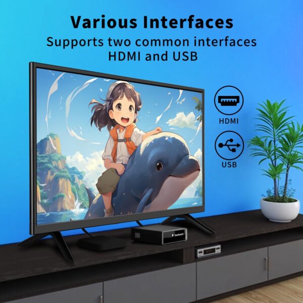 24 Inch Small TV, DVB-T/T2/ FreeView HD Digital Audio, full view Reduction Color Engine LED Backlighting,AC/DC-12V in/HDMI/VGA/USB Media Player for Camper,Bedroom - Image 4