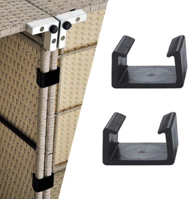4Pcs Heavy Duty Plastic Sofa Connect Clamps Heat-Resistant Rattan Furniture Clips Useful Rattan Chair Fasteners for Garden Outdoor - Image 6
