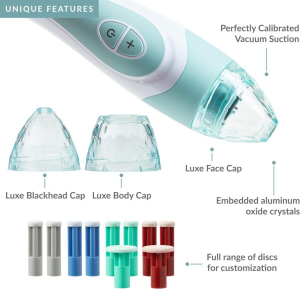 PMD Personal Microderm Elite Pro - At-Home Microdermabrasion Machine with Kit for Face & Body - Exfoliating Crystals and Vacuum Suction for Fresh and Radiant Skin - Three Speed and Suction Options - Image 9
