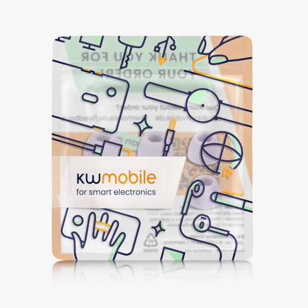 kwmobile 6x Replacement Ear Tips Compatible with Samsung Galaxy Buds 2 Pro - Silicone Tips for Earphones - Lavender - Image 6