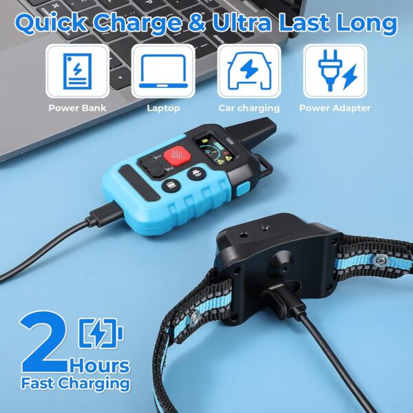 Citronella Dog Training Collar with Remote, Spray Bark Training Collar with Spray/Vibration/Beep Modes, No Electric Shock Humane Safe Rechargeable Waterproof Anti Bark Device for Dogs - Image 6