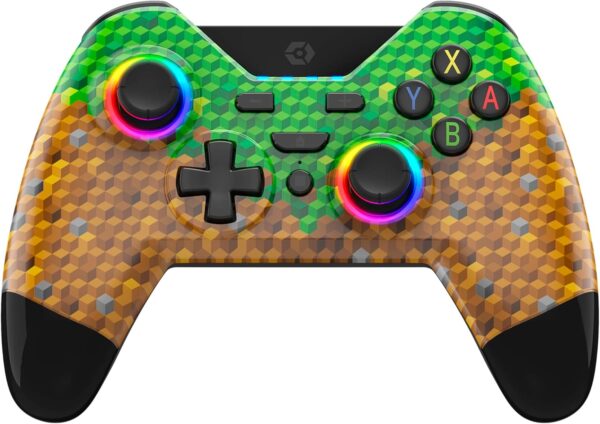 WX4+ Wireless Controller for Nintendo Switch - Cubes - with Customisable RGB Lighting and Programmable Back Buttons - Bluetooth Compatible - Image 3