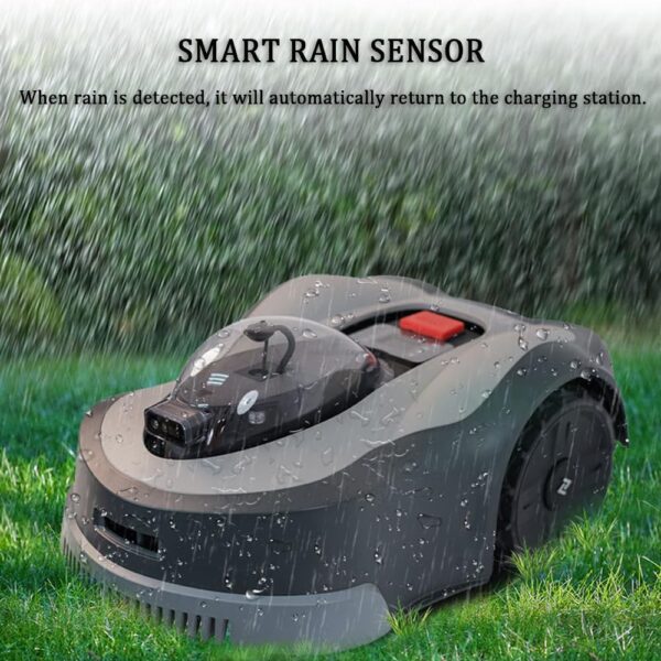 Robotic Lawn Mower, up to 6000m², Intelligent Satellite Lawn Mower Robot with 22mm Cutting Width, 20-90mm Cutting Height Range and 45% Slope, Automatic Robotic Lawn Mower for Manicured Lawn - Image 8