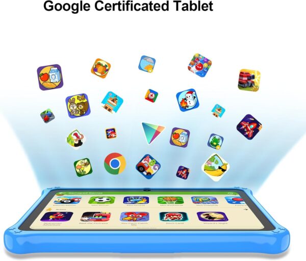 PRITOM 7 Inch Kids Tablet Android 11 Quad Core 32GB, WiFi Tablet, Parental Control,Kids Software Pre-Installed for Educating, Hand-held Child Tablet(Blue) - Image 9