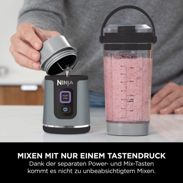 Ninja Blast BC151EUBK Portable Blender/Blender/Smoothie Maker, 530 ml Cup, Leak-proof Lid, Powerful Mini Stand Mixer, Wireless & Rechargeable, Crushes Ice & Fruit, Black - Image 13