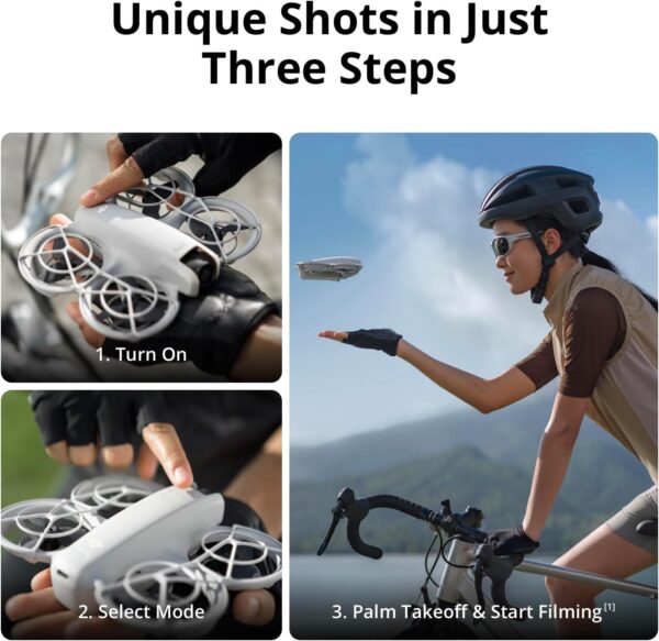 DJI Neo Two-Battery Combo, Mini Drone with 4K UHD Camera for Adults, 135g Follow Me Drone with Palm Takeoff, Subject Tracking, QuickShots, Stabilized Video, Propeller Guard (Controller-Free) - Image 3
