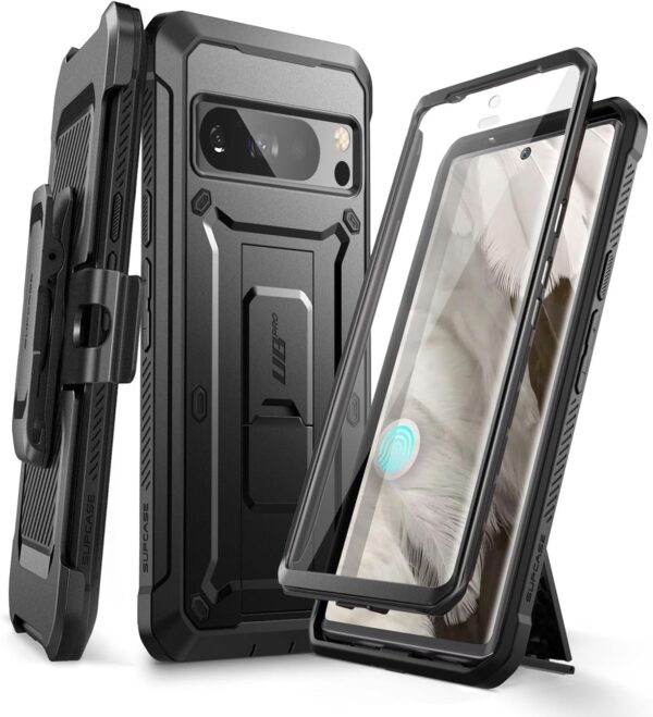 SUPCASE Unicorn Beetle Pro Series Case for Google Pixel 8 Pro with Stand, [Built-in Screen Protector] [Military-Grade Protection] 360 Full Protection Holster Phone Case for Pixel 8 Pro (2023), Black - Image 2