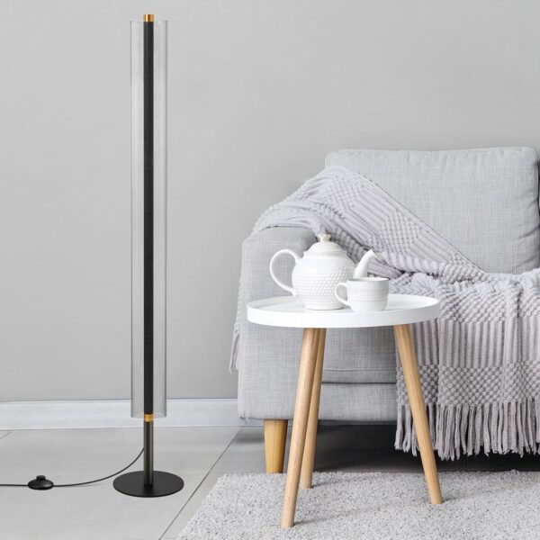NUÜR LED Floor Lamp – Dimmable Cylindrical Frosted Standing Lamp with Remote Control, Adjustable Colors & Brightness, Industrial Lighting for Living Room, Bedroom & Office - Image 8