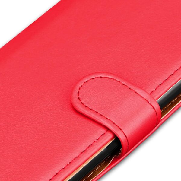 iCatchy for Samsung Galaxy A14 5G / A14 4G Case Leather Wallet Book Flip Folio Stand View Cover with Card Slots and Kickstand for Samsung Galaxy A14 Phone Cover (Red) - Image 6